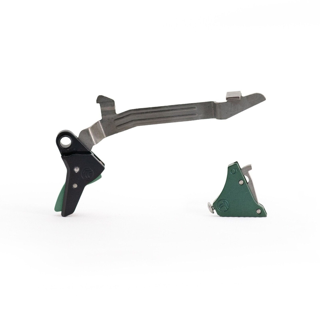 Timney Triggers Alpha Competition Trigger, Glock 17/19/19X/22/23/26/27/33/34/35/44/45 Gen 5, Green, Alpha Glock 5 - Green