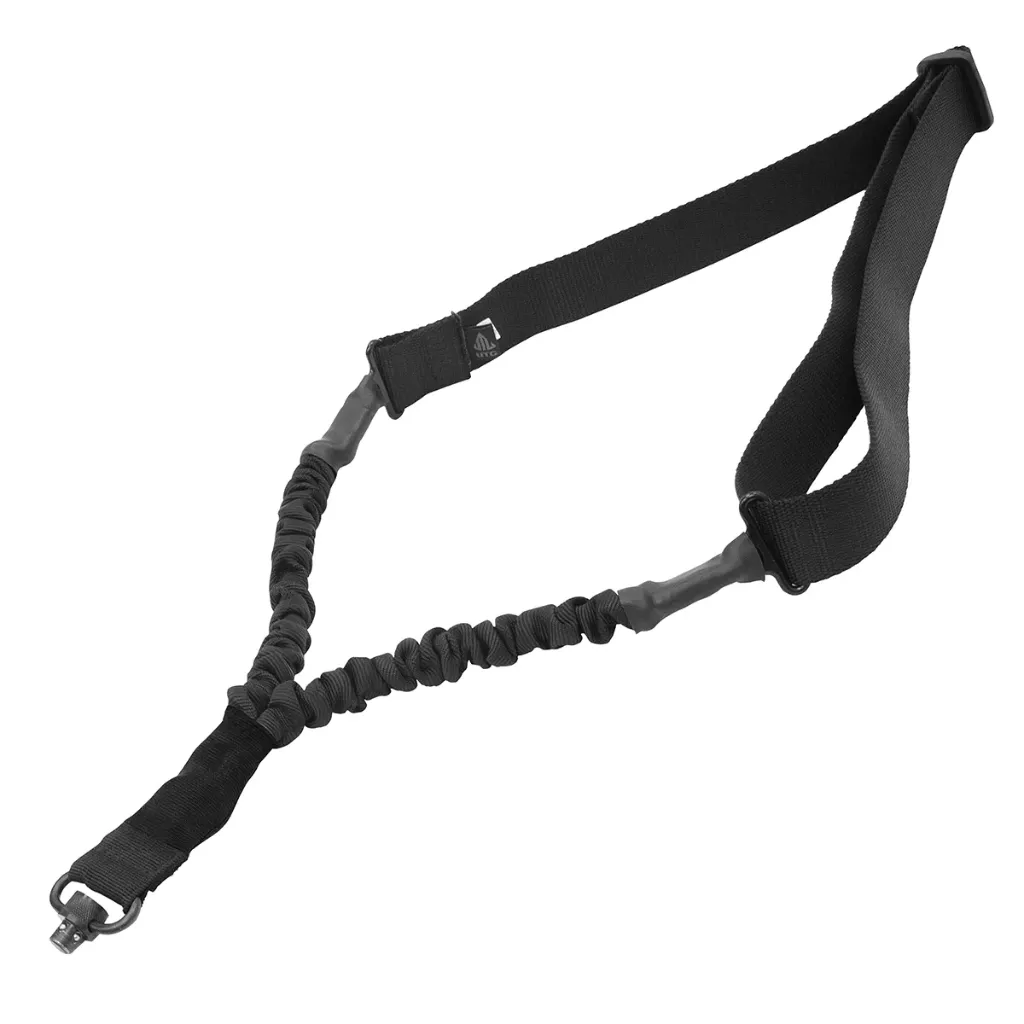 [PVC-GB507B] UTG® Single Point Bungee Sling with QD Sling Swivel, Black - PVC-GB507B