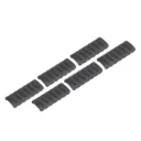 UTG® Low Profile Picatinny Panel Covers, 2.7" Black, 6/Pack - RB-HP27B