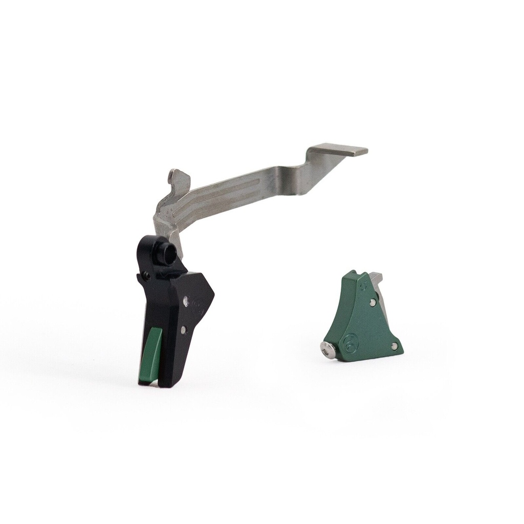 Timney Triggers Alpha Competition Trigger, Glock 17/19/19X/22/23/26/27/33/34/35/44/45 Gen 5, Green, Alpha Glock 5 - Green