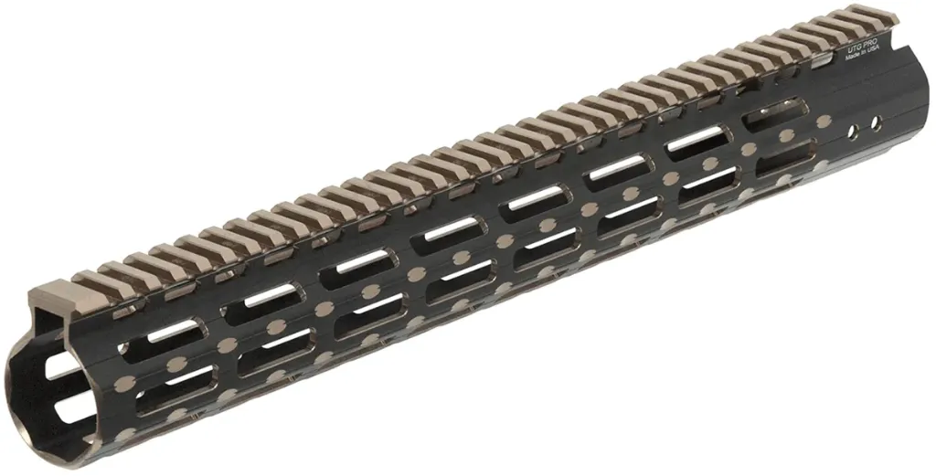 [MTU019SSMZ2] UTG PRO® AR15 Super Slim Free Float M-LOK® Handguard, 15",Black & Bronze 2-Tone - MTU019SSMZ2