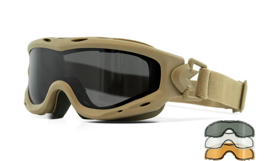[SP293DLT] Wiley X SPEAR Dual Lens - Grey Clear Rust Lenses - Tan Frame - SP293DLT