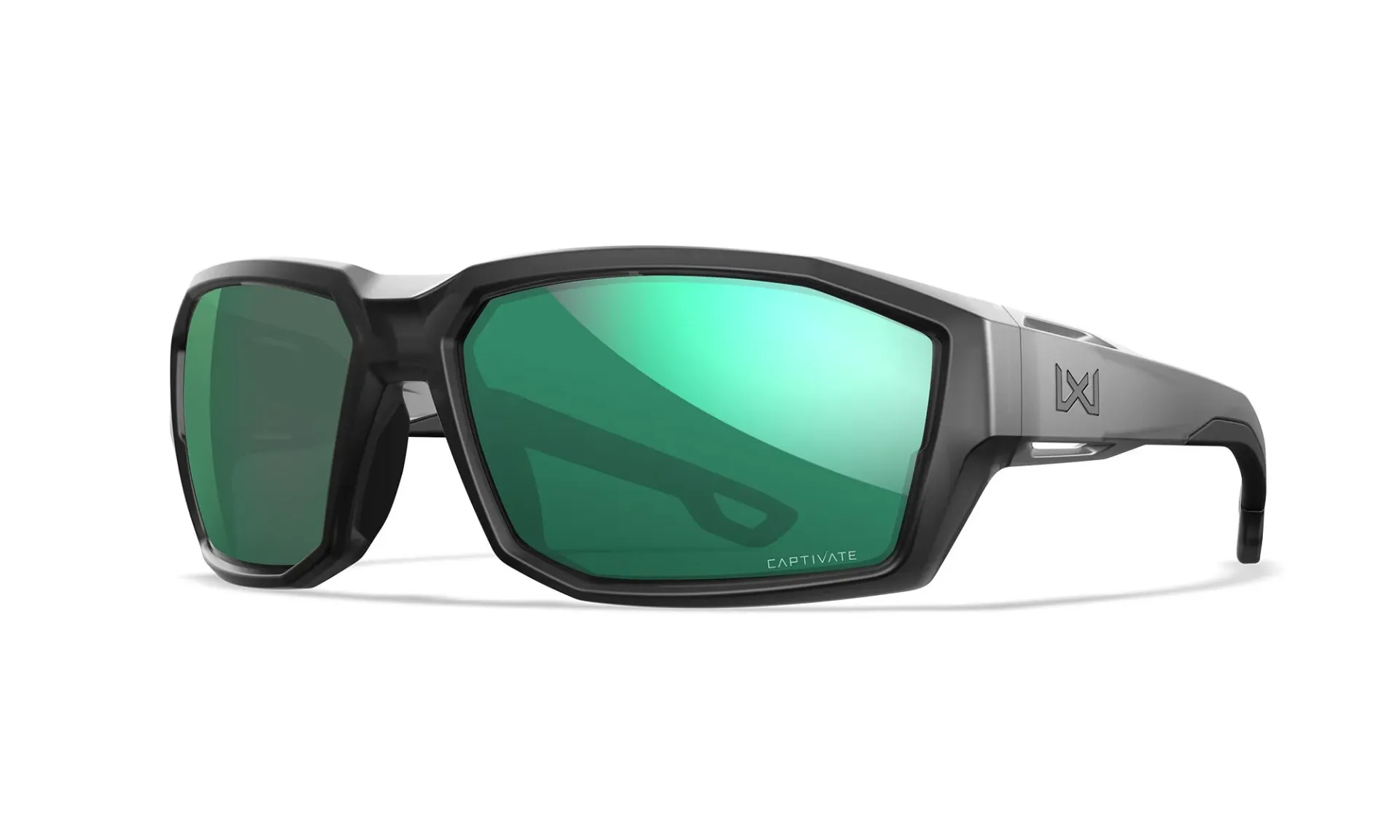 Wiley X ALPINE - CAPTIVATE Captivate Polarized Green Mirror Matte Translucent Black Frame - ACALP07