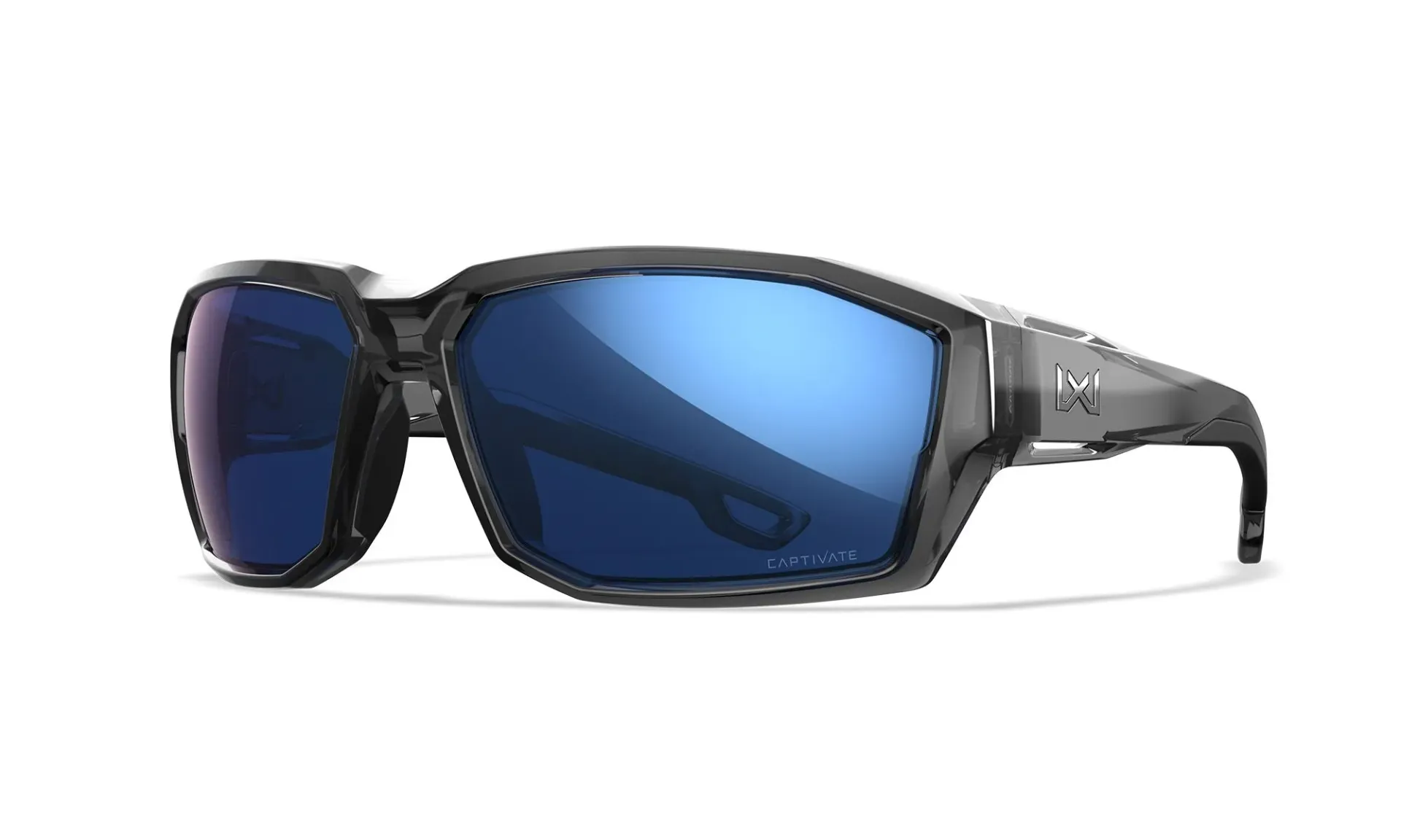 [ACALP09] Wiley X ALPINE - CAPTIVATE Polarized Blue Mirror Gloss Crystal Grey Frame - ACALP09