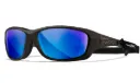 Wiley X GRAVITY - CAPTIVATE POL Blue Mirror Lenses - Black Crystal Frame - CCGRA19