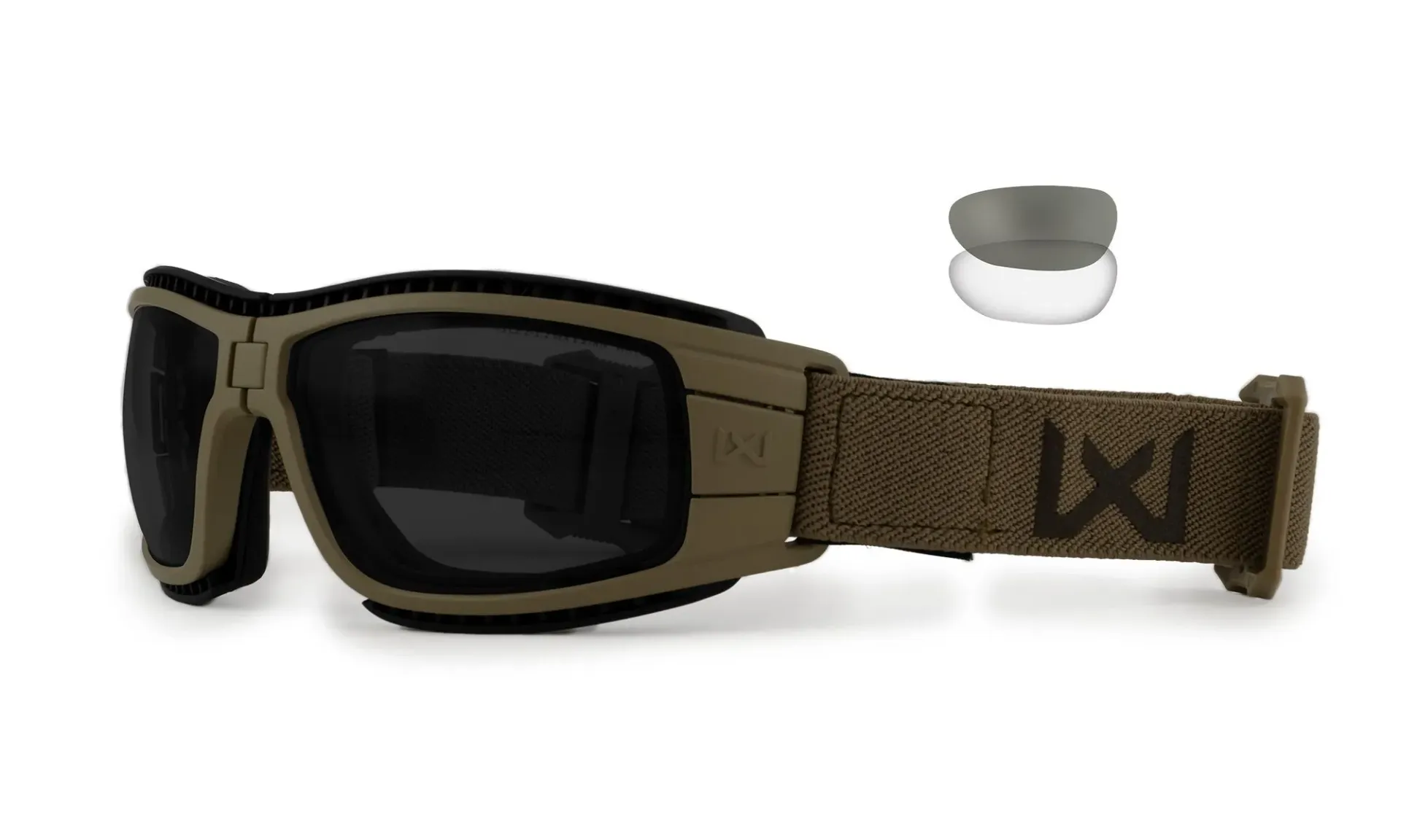Wiley X LYNX- Grey/Clear Lenses - Matte TAN Frame - 1501T