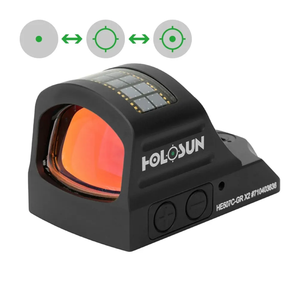 [HE507C-GR] Holosun - HE507C-GR X2 Elite Micro Green Dot - Solar Panel