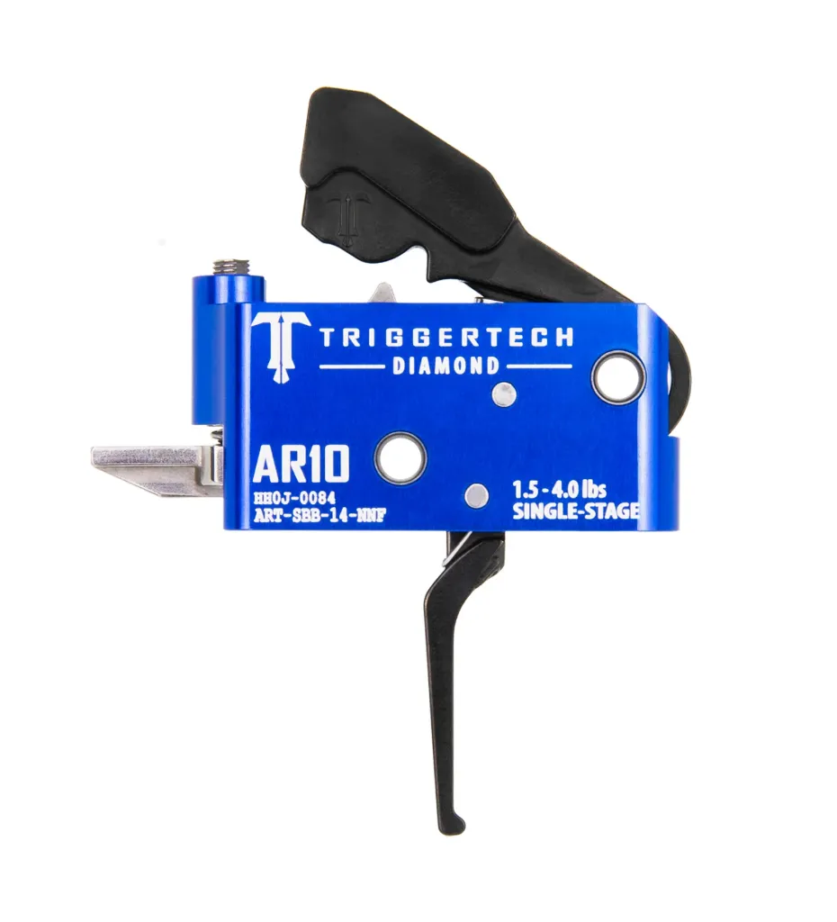 TriggerTech AR-10 Diamond - Black Flat Trigger - Single stage - 1.5 - 4.0 lbs