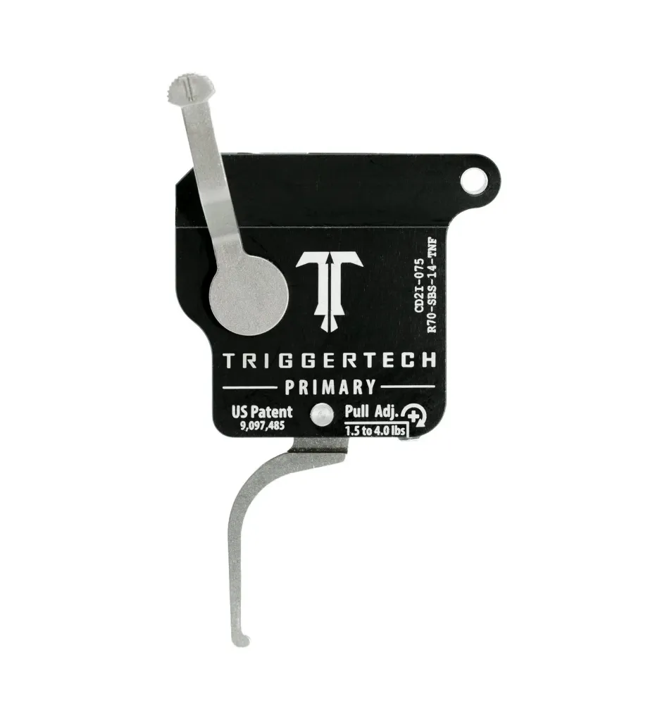 [R70-SBS-14-TBF] TriggerTech Primary - Remington 700 - 1.5-4.0 lbs -Right Hand - Flat Stainless Steel Trigger