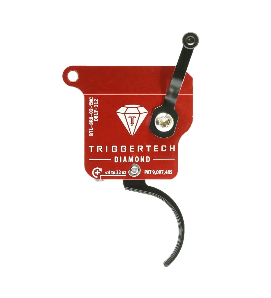 [R7L-SRB-02-TNC] TriggerTech Diamond - REM 700 - LH - Curved Black Trigger - 1-stage