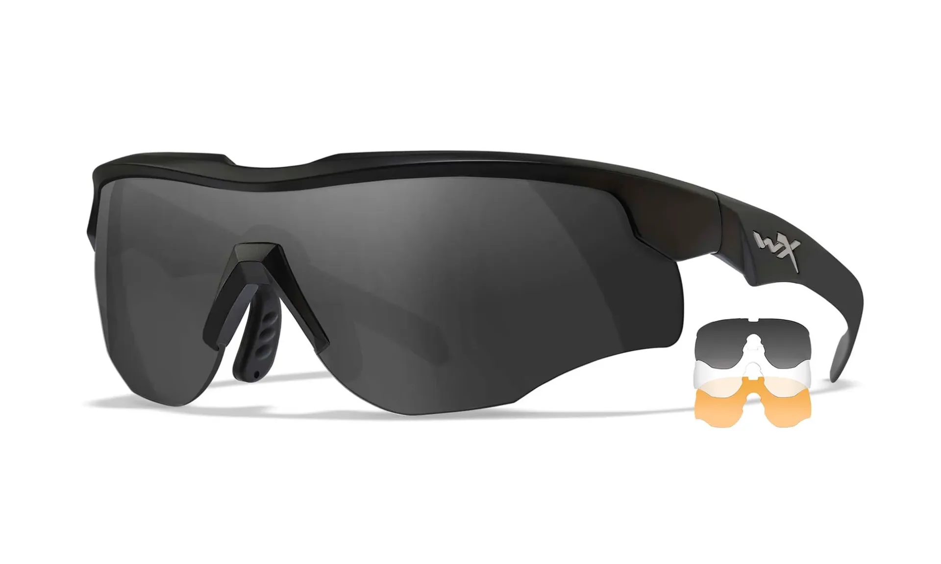 [2852] Wiley X WX ROGUE COMM - Grey/Clear/Rust Lenses - Matte Black Frame - 2852