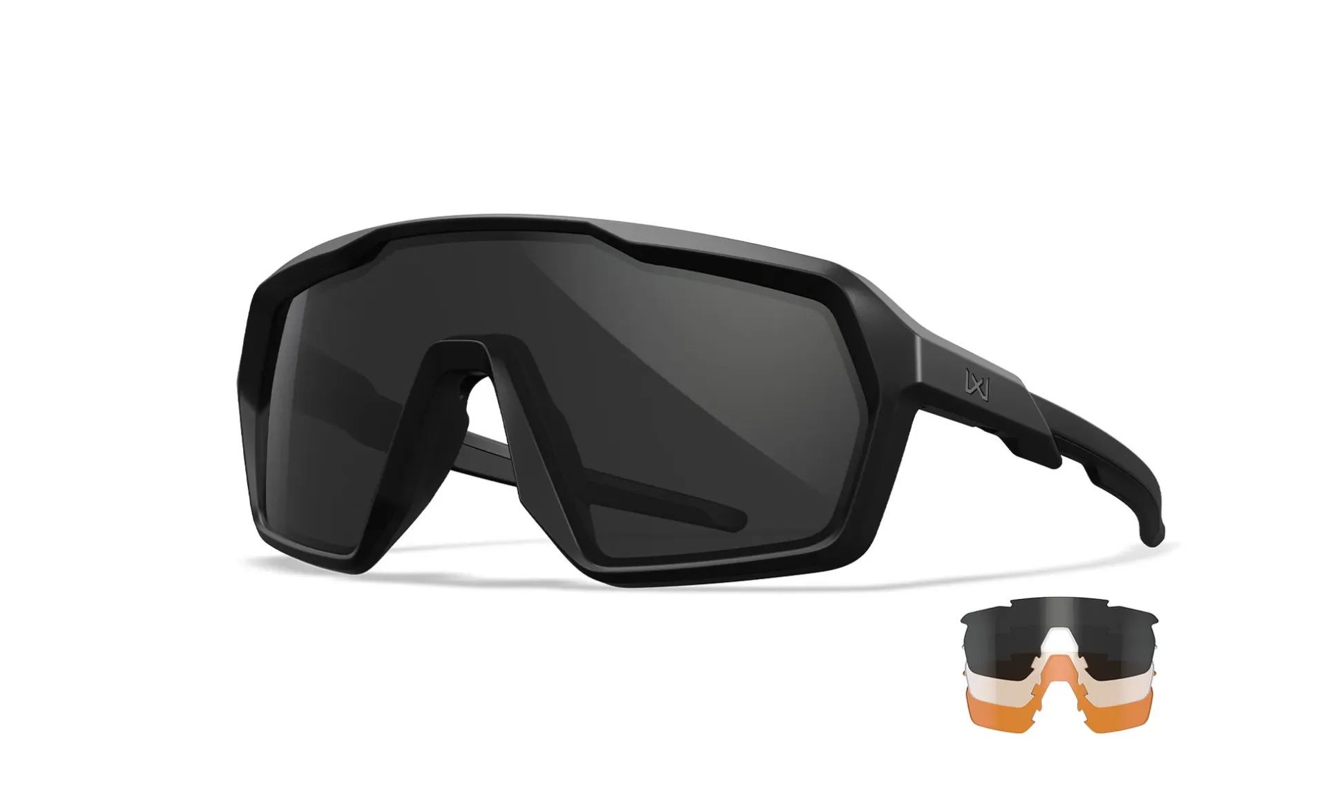 Wiley X CITADEL Clear/Grey/Light Rust Lenses - Matte Black Frame - CHCTD08