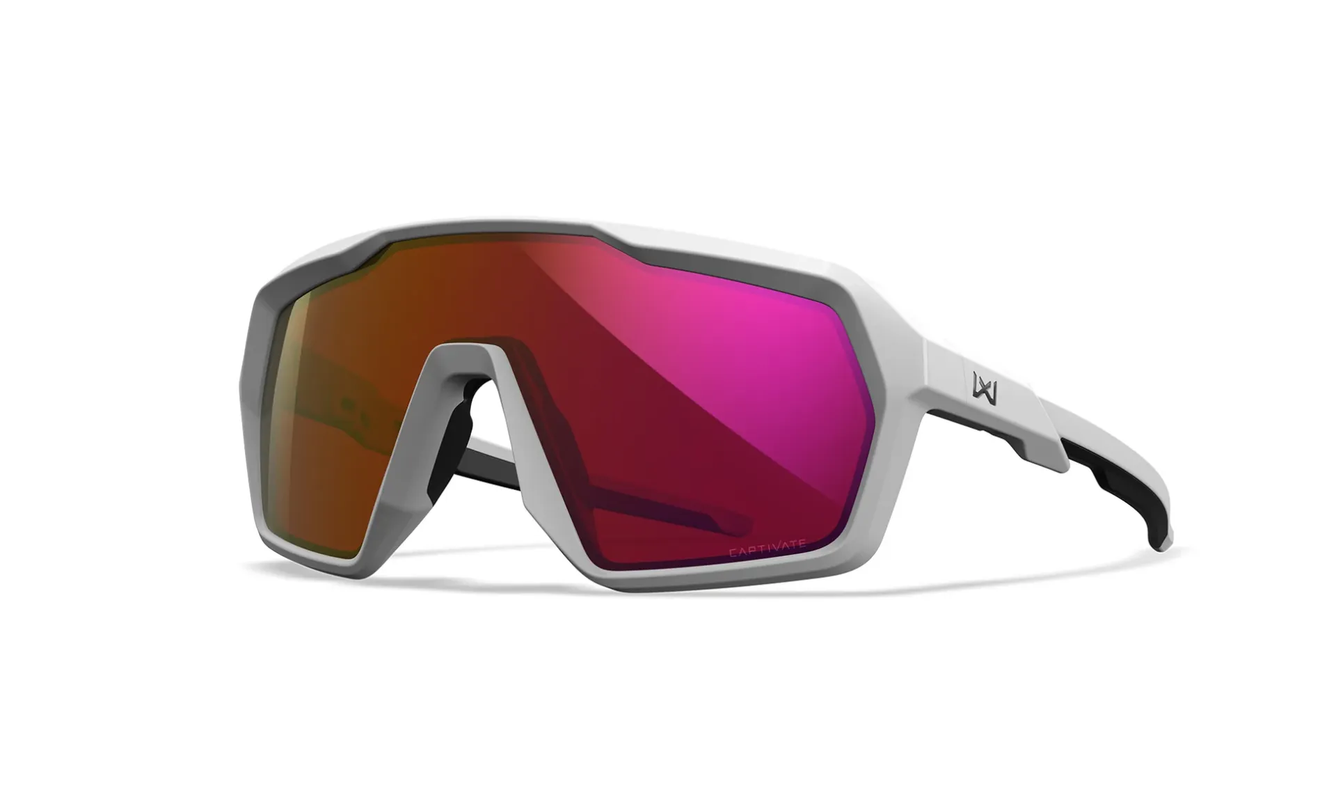 Wiley X CITADEL - Captivate Red Mirror Lenses - Polished White Frame - CHCTD06