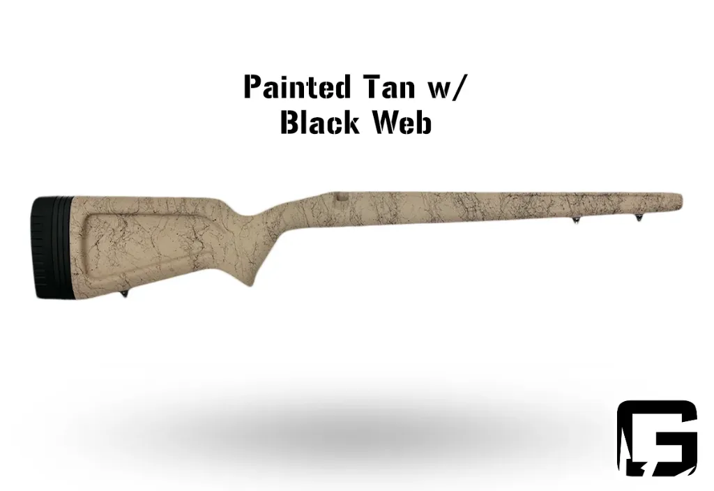 Grayboe Eagle - Rem 700 SA-Universal - fits Proof Research Sendero and smaller contours-Painted Tan w/ Black Web-EA105-12