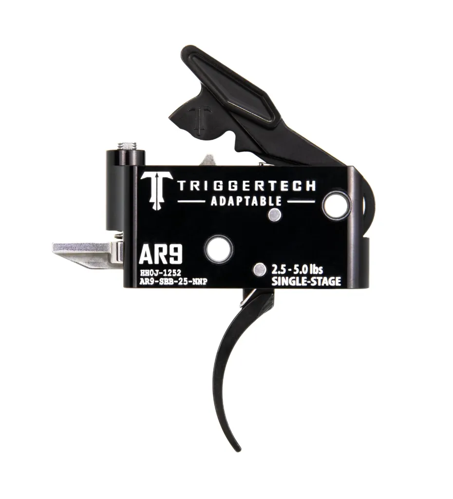 TriggerTech AR9  - Black Adaptable Pro Curved - single staged - 2.5-5.0 lbs