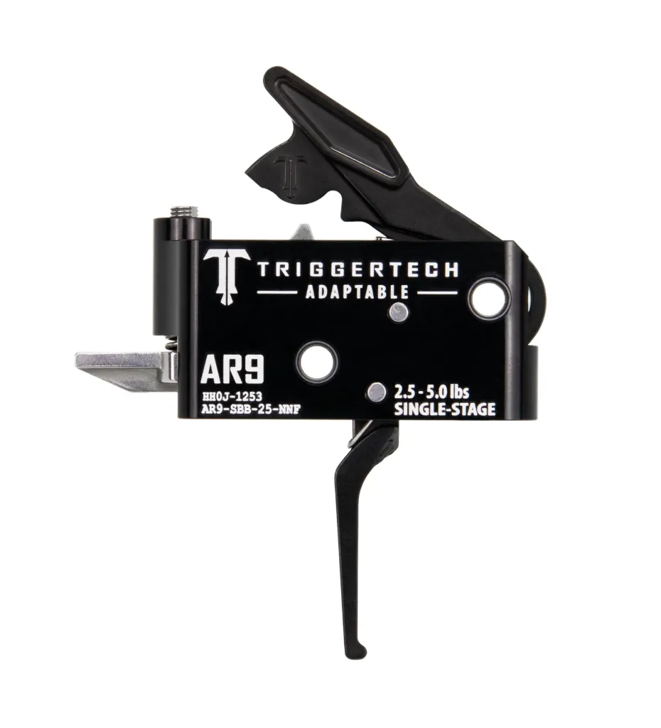 [AR9-SBB-25-NNF] TriggerTech AR9  - Black Adaptable Pro Curved - Single staged - 2.5-5.0 lbs
