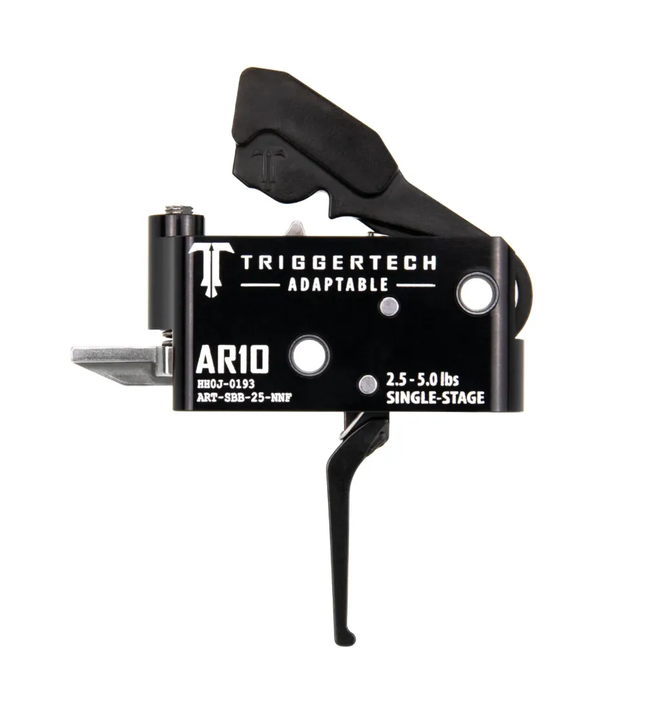 [ART-SBB-25-NNF] TriggerTech AR10 - Black Adaptable Flat - Single staged - 2.5-5.0 lbs