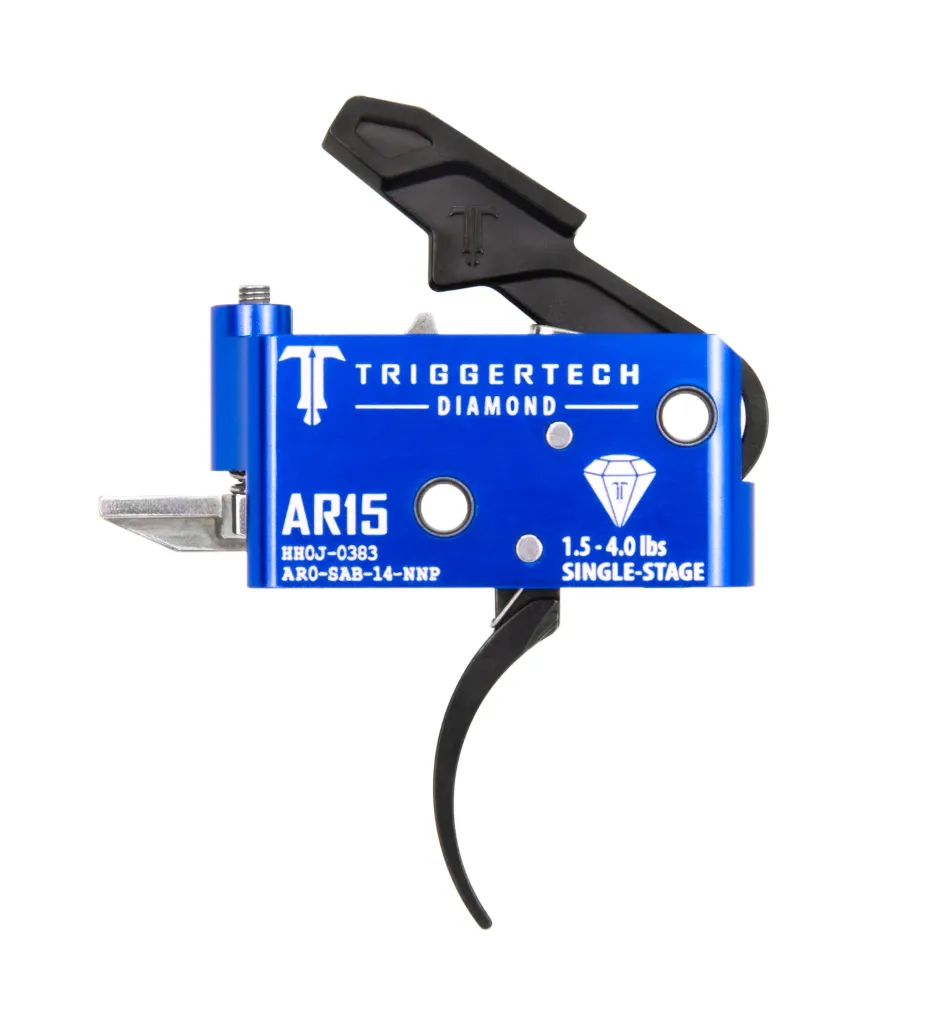 TriggerTech AR-15 - Black AR Diamond Pro Curved - Single Stage - 1.5 - 4.0 lbs